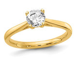 1/2 Carat (ctw VS2-SI1, D-E-F) Lab Grown Diamond Solitaire Engagement Ring in 14K Yellow Gold
